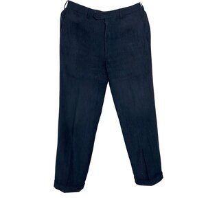 Men's St. Croix Pants Blue 34" Waist Made In Italy, Wool Blend